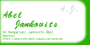 abel jankovits business card